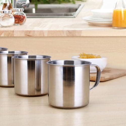 Alipis Stainless Steel Water Cup 100Ml Small Metal Cup with Handle Child Friendly Tumbler for Kids School Camping Outdoor Use — view 4