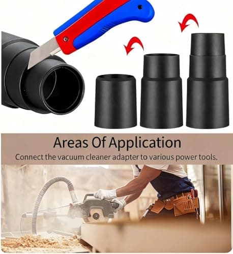 8 Pcs Vacuum Hose Connection Kit, Universal Vacuum Cleaner Hose Adapter, Vacuum Cleaner Hose Connector, Extractor Connectors Tool, 25mm/30mm/34mm/42mm — view 5