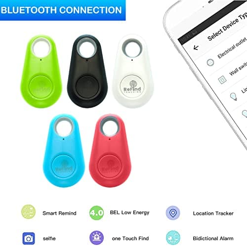 ReFind Smart Tracker for Android and iPhone. Mini GPS Tag Bluetooth 5.0 Key Finder. Samsung Alternative for Keys, Pets, Wallets and Luggage (Blue) — view 3