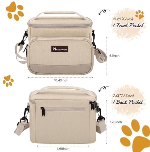 Modoker All-in-One Dog Travel Bag Airline Approved Pet Cat Tote Organizer for Weekend Trips, 2 Bowls, 2 Food Containers & Feeding Mat — view 4