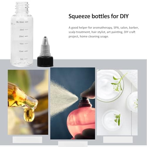 JOINPAYA Plastic Squeeze Bottles 30ml with Scale 8 Pack for Essential Oil — view 3