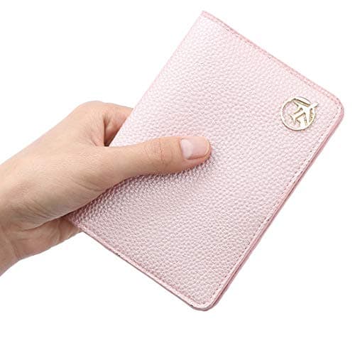 Lychii Leather Passport Wallet for Women and Men, PU Travel Protector Wallet Pouch Protective Case for Passport, Boarding Pass and ID Card — view 5