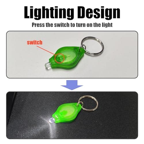 OAAO 6 Pieces Mini Keychain, Flashlight Keychain, Portable Battery Flashlight, Multi-Purpose Portable Flashlight, Emergency Lighting — view 4