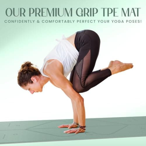Yogii Non-Slip 6mm TPE Yoga Mat with Alignment Guides — view 2