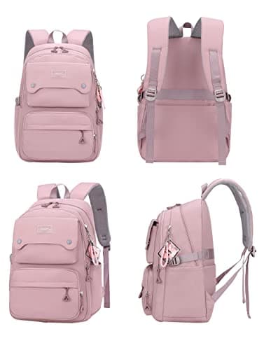 SellerFun Teen Girls Casual Backpack High Middle School Daypack Women Daily Travel Laptop Bag(A Black,29 Liters) — view 3