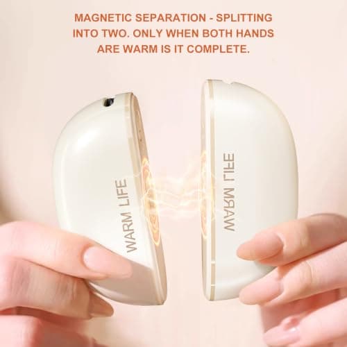 USB Rechargeable Hand Warmers for Indoor, Beige — view 5