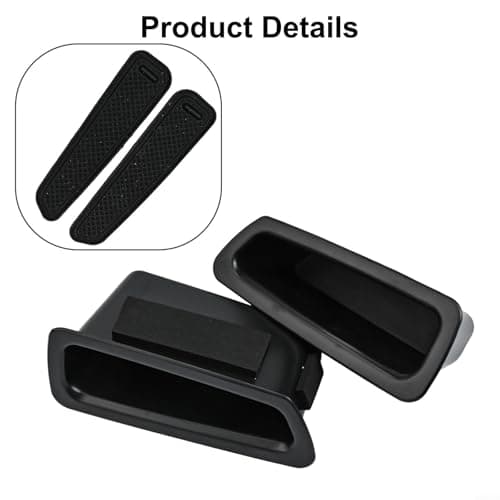 Black ABS Plastic Car Door Pocket Organizer Tray Set — view 6