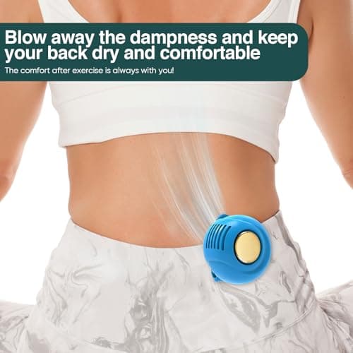 YSINOBEAR Clip On Waist & Neck Fan,Small Clip Fan,Portable Silent Mini Bladeless Whirlwind for Waist Clip,Ultra-Quiet 3-Speed Cooling Fan for Outdoorr/Travel/Office/Shirt (Beige) — view 5