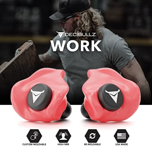 Decibullz - Custom Molded Earplugs, 31dB Highest NRR, Comfortable Hearing Protection for Shooting, Travel, Swimming, Work and Concerts (Red) — view 5