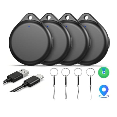 TECKNET Air Tracker Tags 4 Pack, Rechargeable Tracker for Apple Find My