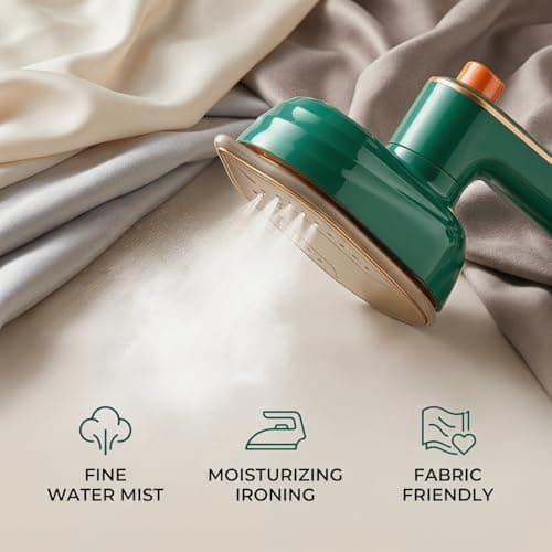 Travel Steam Iron, Foldable Mini Steam Iron Handheld, Travel Steamer for Clothes Supports Wet and Dry Ironing, 15s Fast Heat Up, Portable Steamer Iron for Home and Travel — view 6