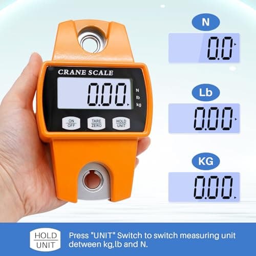 MUALROUS Mini Digital Crane Scale 300kg/600lb Electronic Hook Hanging Scale — view 4