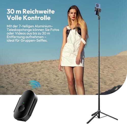 ULANZI TT88 Magnetic Tripod for iPhone, 57" Extendable Selfie Stick with Remote, 2-in-1 Phone Clip & Dual Cold Shoe Mounts-Lightweight Phone Tripod Stand for Vlogging, Travel, Video Recording — view 6