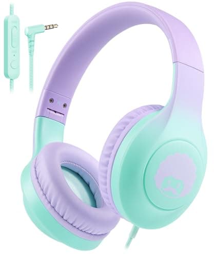 Rockpapa C24 Kids Headphones Wired with Microphone for School 3.5mm Jack