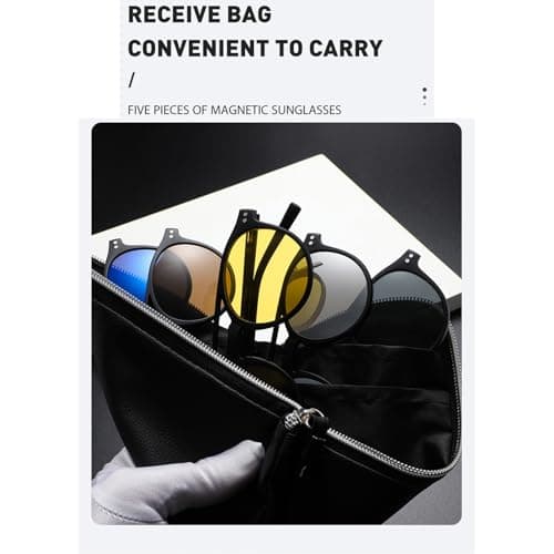 Zestivra Polarized Magnet Shades – Retro UV Block Eyewear | Sun Protection Glasses with Magnetic Frame for Night Driving Outdoor Travel Men Women Eye Comfort Style — view 4