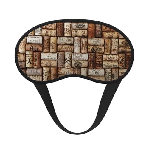 Wine Cork Print Sleep Mask,Eye Mask,Breathable Sleeping Mask for Travel,Camping,Shift Work