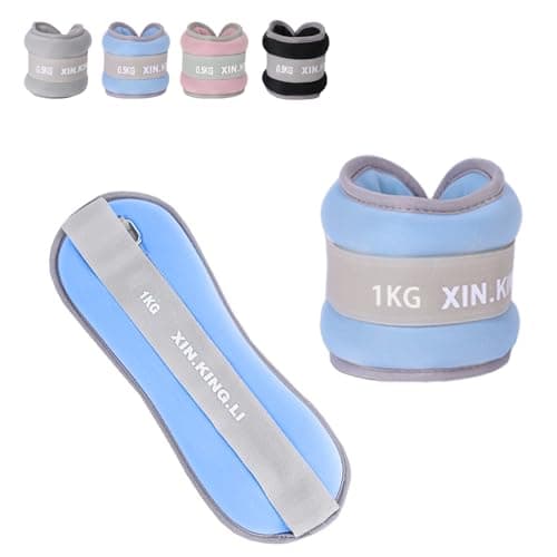 Ankle Weights 0.5kg-2kg Adjustable Neoprene Pair for Women Men