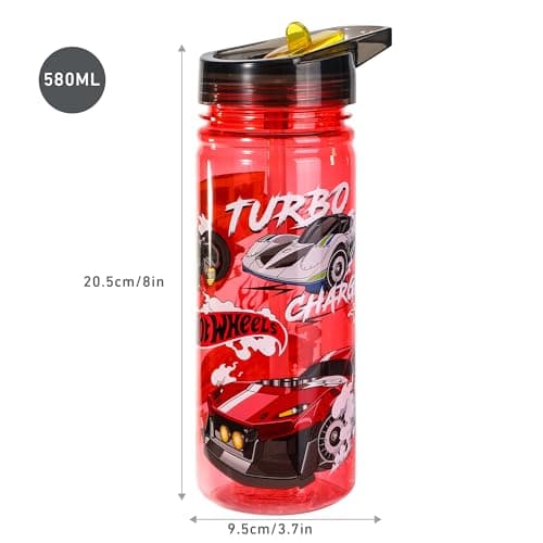 Hot Wheels 580ml Water Bottle for Kids School Drinks Bottle Made of Durable Ecozen Reusable BPA Free — view 2