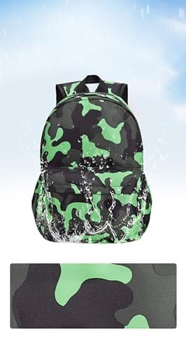 Varsany Children’s Green Camo Backpack Girls Boys, Rucksack Bag, Perfect for Back to Kids School or PE, Gifts and Travel — view 5