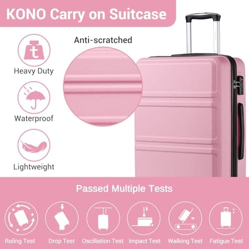 Kono Large Suitcase Lightweight ABS+PC Hard Shell 28 inch Checked Luggage — view 3