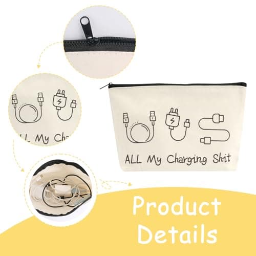 Charging Cable Travel Bag, Cable Organiser Bag with Zipper (Style 2) — view 4