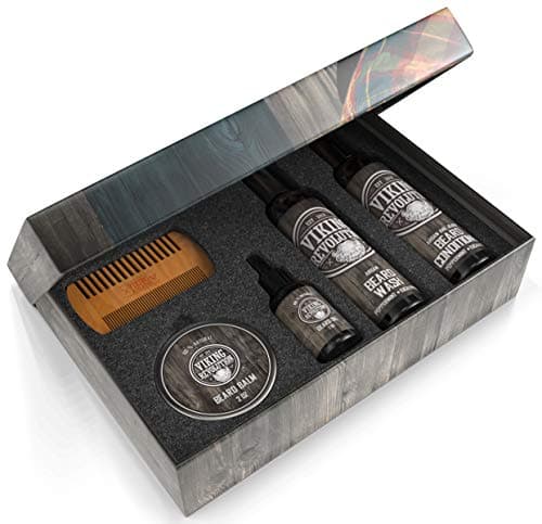 VIKING REVOLUTION - Beard Conditioner Kit - Beard Grooming Kit For Men - Softens, Smoothes & Soothes - With Beard Wash & Conditioner, Beard Oil, Beard Balm and Beard Comb — view 5