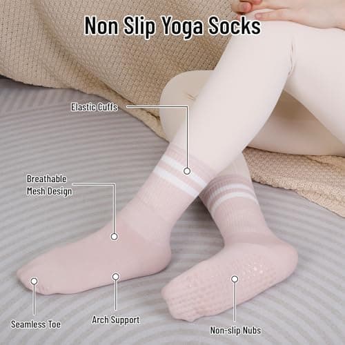 Zuimei Yoga Grip Socks Women Non Slip Pilates Socks Grippy Socks — view 4