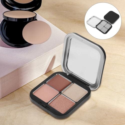 LALAFINA Empty Eyeshadow Palette Set 2 pcs Refillable Makeup Containers with 8 Iron Trays Compact Magnetic Eyeshadow Box for Blush Lipstick Eyebrow Powder Travel and Daily Use — view 6