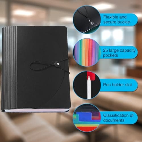 A4 Expanding File Organiser Accordion Folder, 24 Compartment, A4 Size — view 3