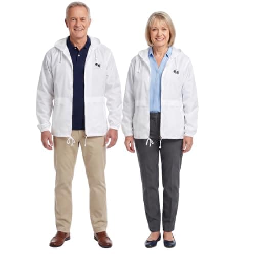 Lawn Bowls Cagoule White Unisex Waterproof Hooded Rain Jacket M — view 6