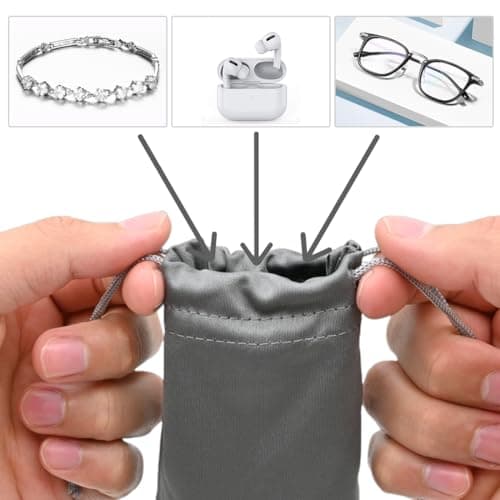 LICQIC Microfibre Sunglasses Soft Pouch, 1 Pcs Grey — view 4