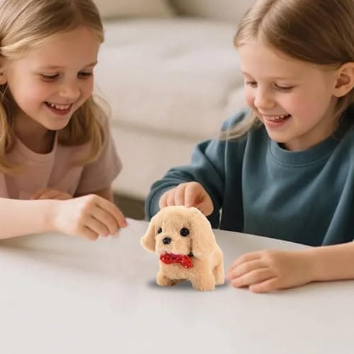 Mtbricey Walking Dog Toys for Kids Realistic Stuffed Khaki Robot Puppy — view 5