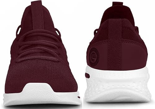 Giniros Trainers Womens Running Shoes Tennis Sports Gym Sneakers Burgundy 5 — view 4