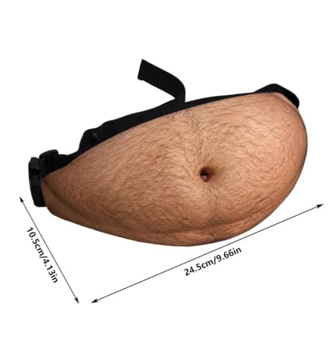 Fanny Pack for Men, Funny Fake Belly Waist Bag, Gifts for Men Him — view 3