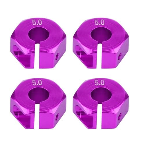Wheel Hex Hub Adapters, 12mm Universal Wheel Hex Hub Adapter for HSP Sakura 1/10 Scale RC Car(5mm, Purple) Model Car Accessories — view 3