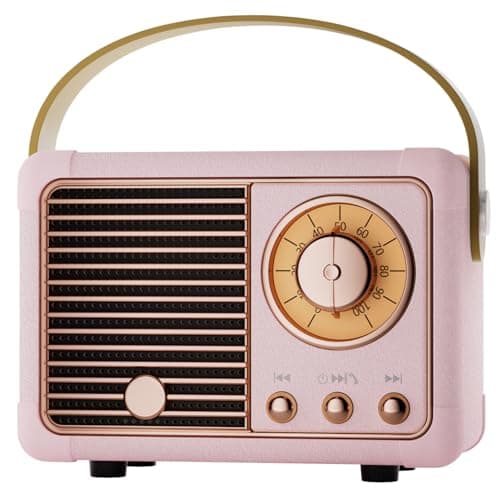Retro Bluetooth Speaker,Birthday Gifts for Teenage Girls,Pink Room Decor
