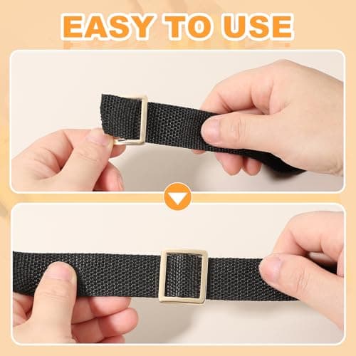 sourcing map 8pcs Flat Metal Slide Buckle, 1.5" Zinc Alloy Adjustable Buckles, Webbing Strap Fastener Tri Glide Adjuster Slider for Bags Backpack Purse Belts, Light Gold — view 4