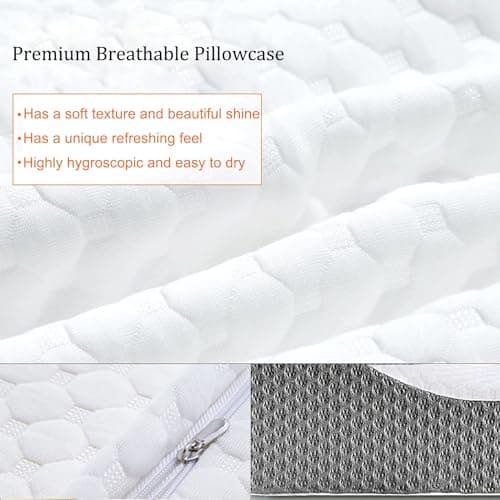 Ecosafeter 2026 New Upgrade Memory Foam Pillow- Cervical Orthopedic Deep Sleep Neck Pillow-Superior Comfort for Neck Shoulder Pain Sleeping Bamboo pillowcase — view 3