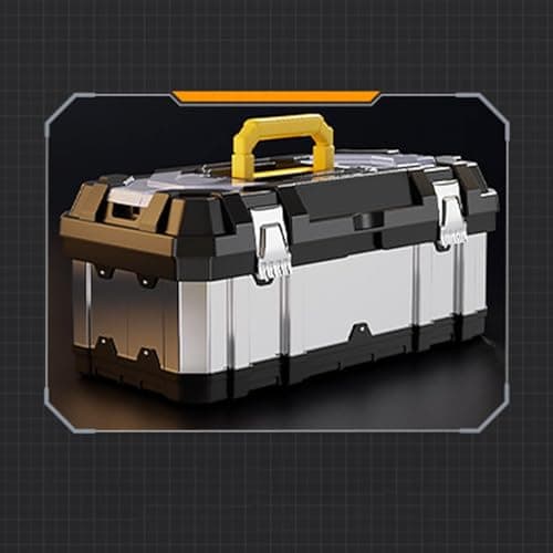 Stainless Steel Tool Box Portable Toolbox Electrician Hardware Storage Box Large Capacity Industrial Suitcase Tool Bag Multi Functional Toolbox Set — view 4
