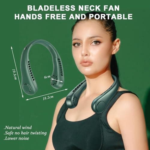Neck Fan for Men Women, Rechargeable Neck Fan Portable Hands-Free Neck Fan — view 2