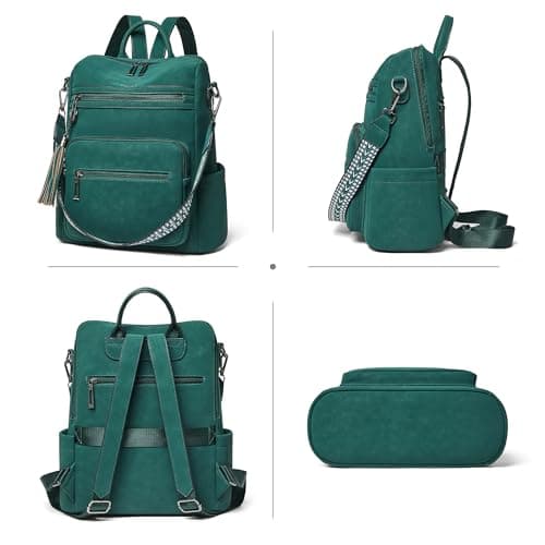 Shrrie Backpack Purse for Women Leather Backpack Fashion Designer Travel Backpack Convertible Shoulder Bag — view 2