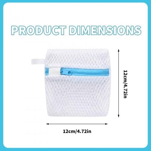 Merzio 5 PCS Small Mesh Laundry Bags for Mini Delicates, Anti Sticking Laundry Pod Bags, Reusable Wash Bags for Washing Machine, Durable Polyester Storage Bags for Scented Beads and Travel — view 2