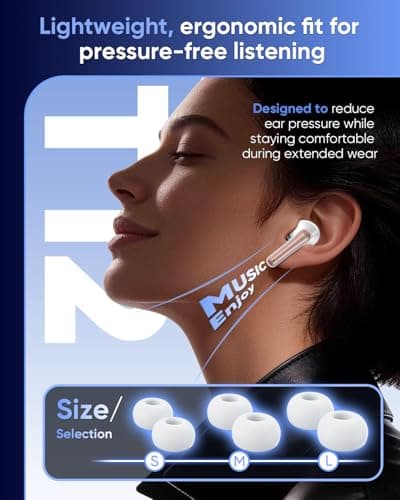 ZIUTY Wireless Earbuds, Bluetooth 5.4 Ear Buds with HiFi Stereo Deep Bass — view 3