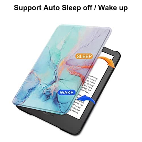 VOVIPO Slimshell Protective Case for All-new Kindle 6 Inch(Fits 2024 and 2022 Releases only,Thin and Lightweight, Foldable Protective Cover-Marble Blue — view 5