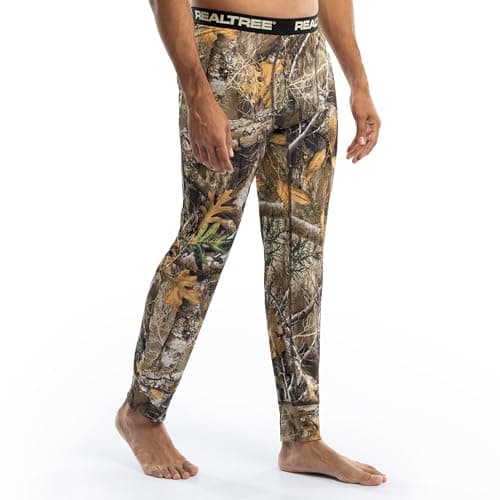 Realtree Men's Polyester Performance Baselayer Thermal Underwear Long Johns Bottom Base Layer Edge Camo, X-Large — view 6