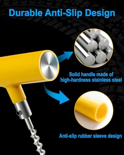 Beanewone Tyre Repair Kit, Car Tyre Puncture Repair Kit for Heavy-Duty Professional-Grade Vehicles, All-Terrain Vehicles, Motorcycles, Truck Tyres, Puncture Repair Kit Car, Emergency Puncture Repair — view 3