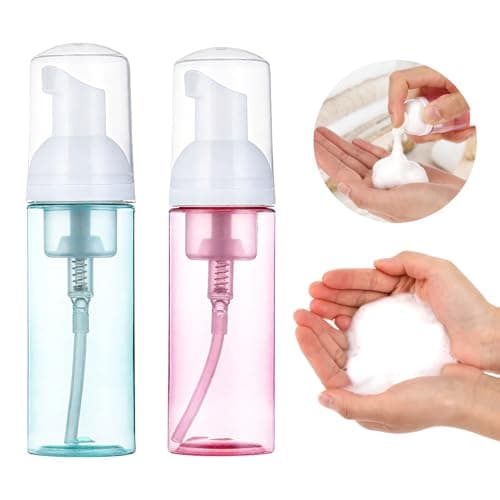 2 Pack 50ml Foaming Pump Bottles, Travel Size Refillable Foam Dispensers — view 2