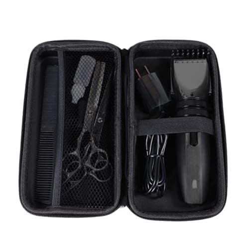 Hair Clipper Bag, Barber Travel Carrying Case, Electric Hair Clipper Organizer, Portable Trimmer Storage Bag for Face Trimmers Grooming Kit — view 6