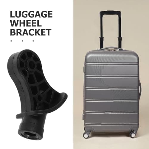 COLLBATH 4pcs Universal Luggage Wheel Bracket Replacement Kit, Plastic Suitcase Wheel Mount Plates with Stable Bearing Capacity and Screws, for High Frequency Travel and Campuses — view 3