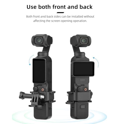 Goshyda Pocket 3 Expansion Adapter Mount, Dual Cold Shoe Mount Action Camera Extender Frame Quick Clip Mount for Microphone LED Video Light Tripod Backpack Clip — view 5